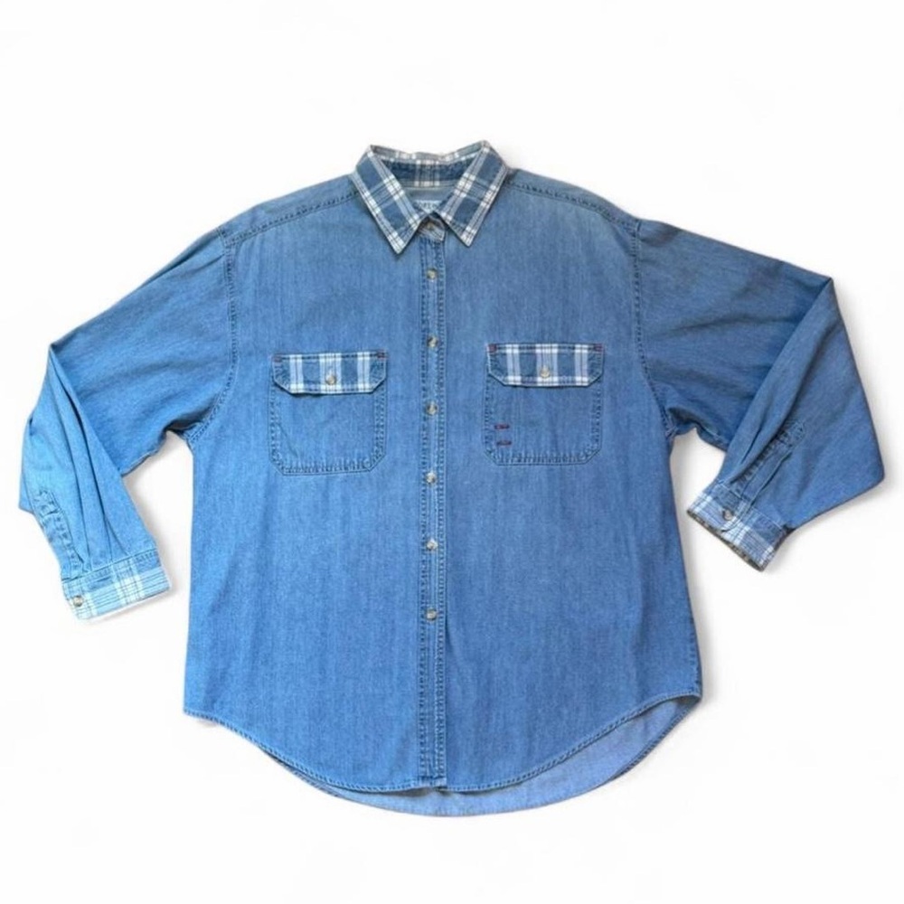 Blue Denim Men's Button Down Shirt